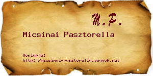 Micsinai Pasztorella névjegykártya